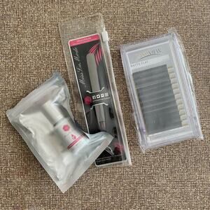 NEW Miss Lamode Lashview Eyelash Lash Kit Extension Glue Lashes Tweezers NIP